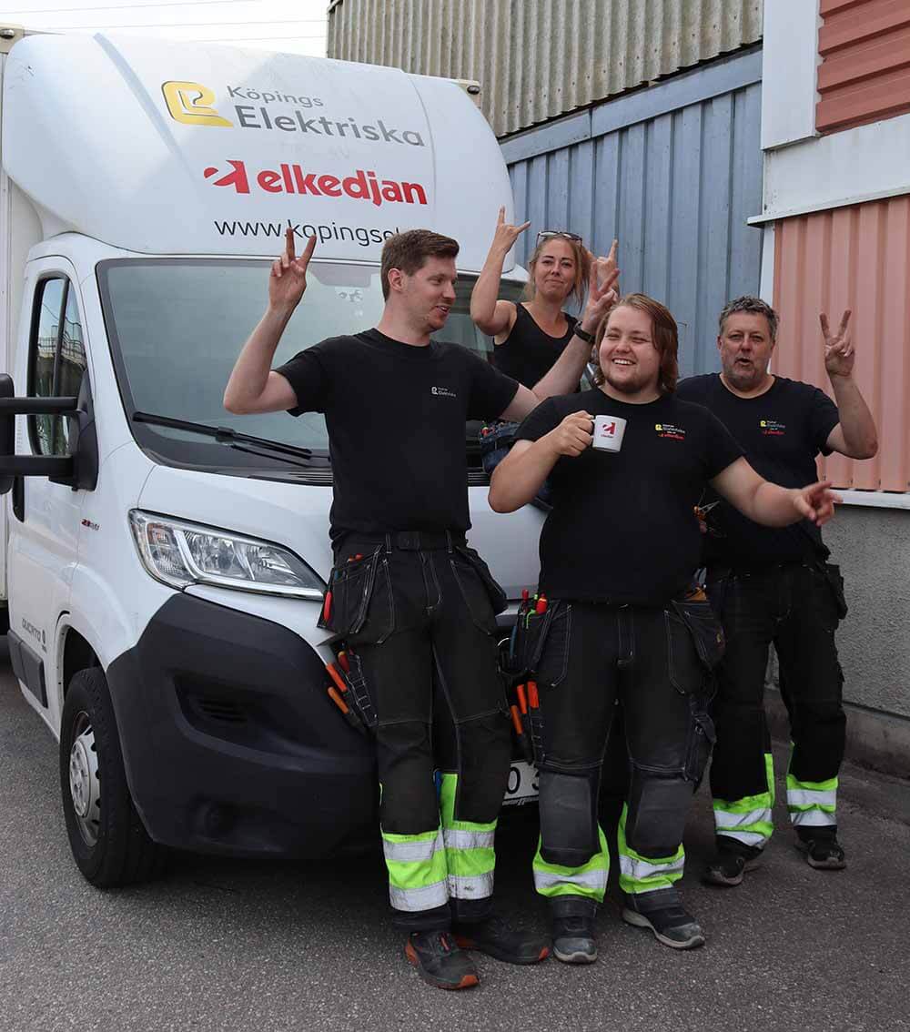 En del av vårt team på Köpings Elektriska